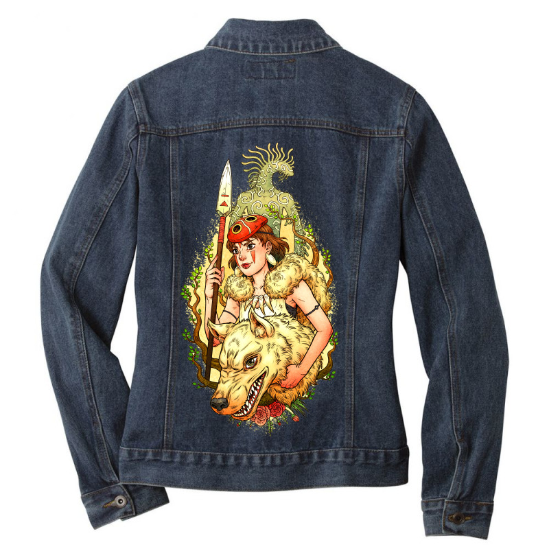 Wolf Princess Ladies Denim Jacket by alexipratama | Artistshot