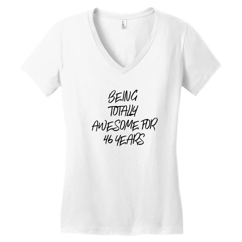 Being Totally Awesome For 46 Years Women's V-Neck T-Shirt by thebestisback | Artistshot