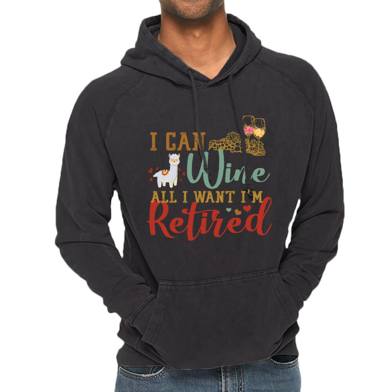 I Can Wine All I Want I'm Tired Retro Vintage Llama Vintage Hoodie | Artistshot