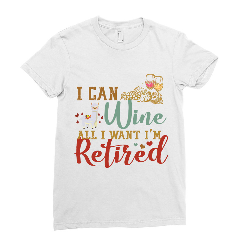 I Can Wine All I Want I'm Tired Retro Vintage Llama Ladies Fitted T-shirt | Artistshot