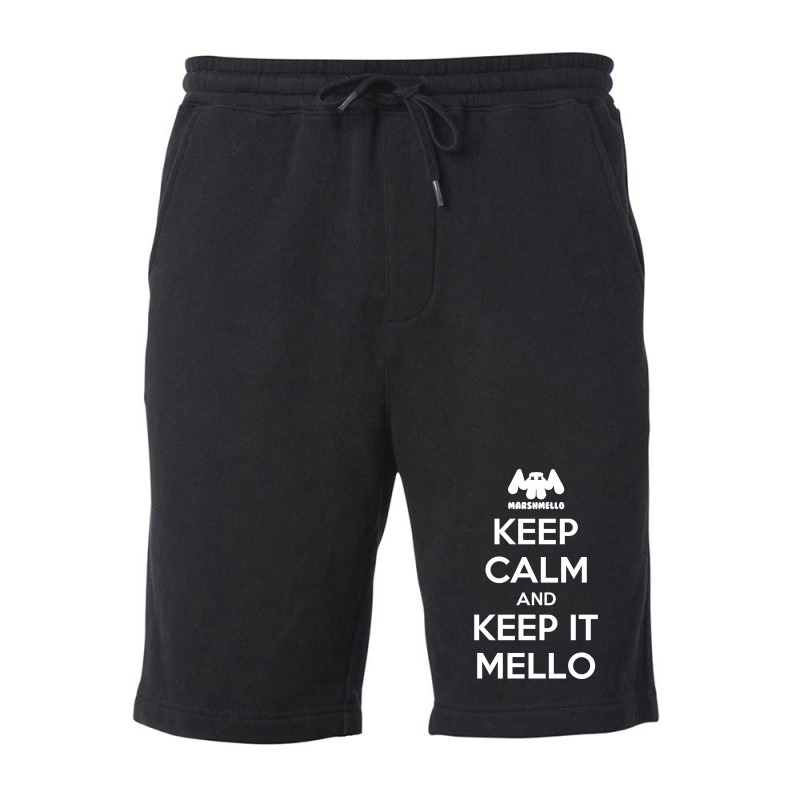 Keep Calm And Keep It Mello White Fleece Short | Artistshot