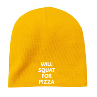 Gold will squat for pizza 8'' Beanie - phminh22