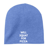 Heather Royal will squat for pizza 8'' Beanie - phminh22