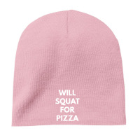 Pink will squat for pizza 8'' Beanie - phminh22