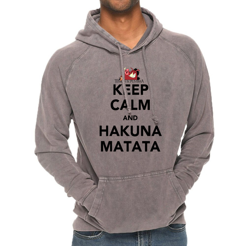 Hakuna Keep Calm Vintage Hoodie by Bento99 | Artistshot