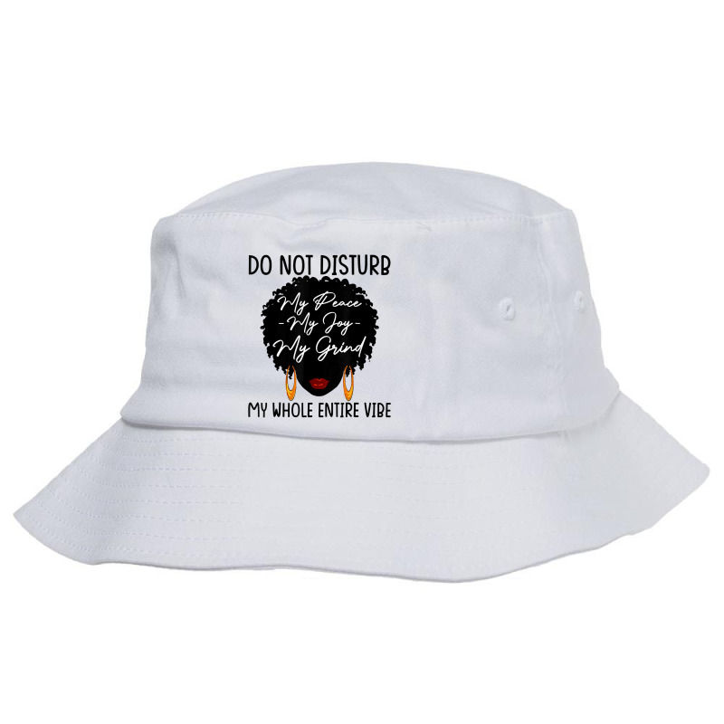 Bucket Hat Black/White Peace Grunge