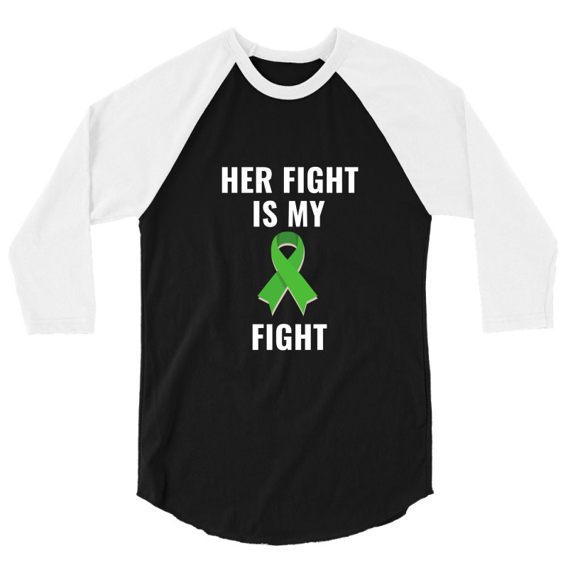 Her Fight Is My Fight Liver Cancer Awareness White 3/4 Sleeve Shirt | Artistshot