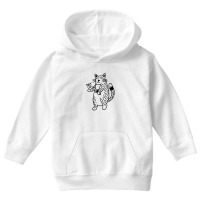 Angry Kitty Black Youth Hoodie | Artistshot