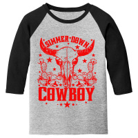 Simmer Down Cowboy Rodeo Youth 3/4 Sleeve | Artistshot