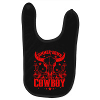 Simmer Down Cowboy Rodeo Baby Bibs | Artistshot