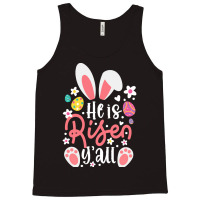 Bunny Ears T  Shirt Bunny Ears He Is Risen Y'all Easter Bunny Costume Tank Top | Artistshot