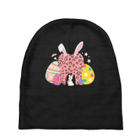 Bunny Ears T  Shirt Dental Cute Tooth Bunny Ears Leopard Print Easter Baby Beanies | Artistshot