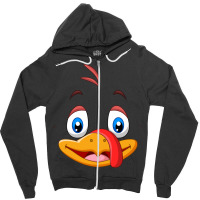 Silly Turkey Face Thanksgiving Zipper Hoodie | Artistshot