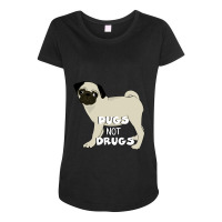 New Pugs Not Drugs Maternity Scoop Neck T-shirt | Artistshot