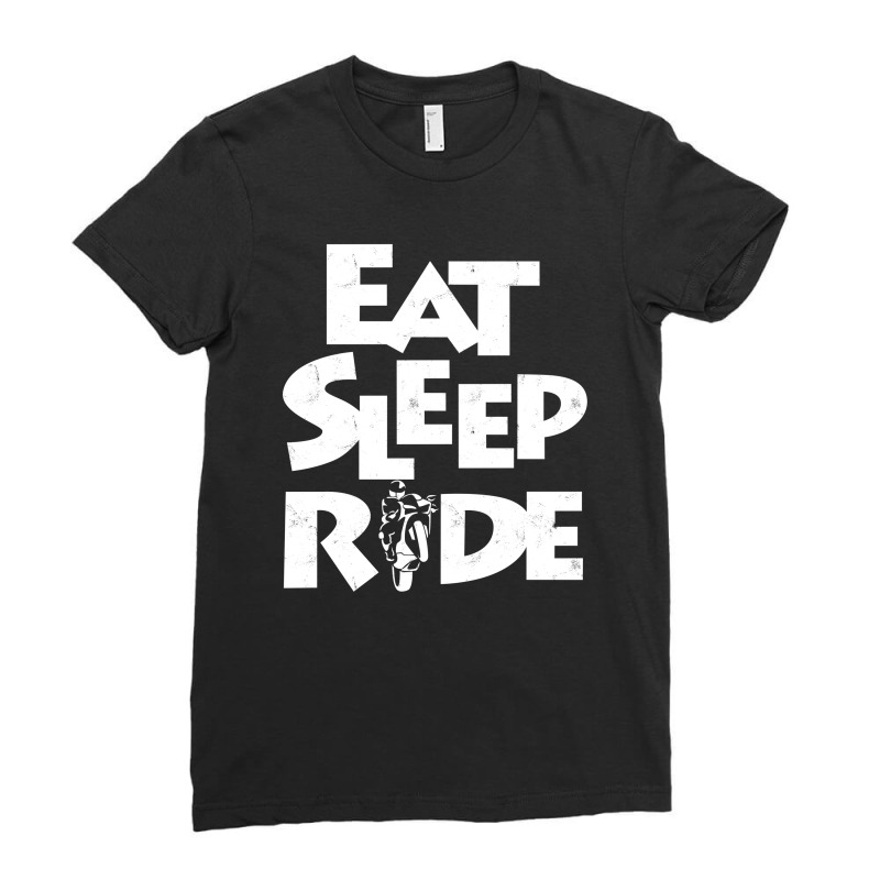 Eat Sleep Ride Ladies Fitted T-shirt | Artistshot