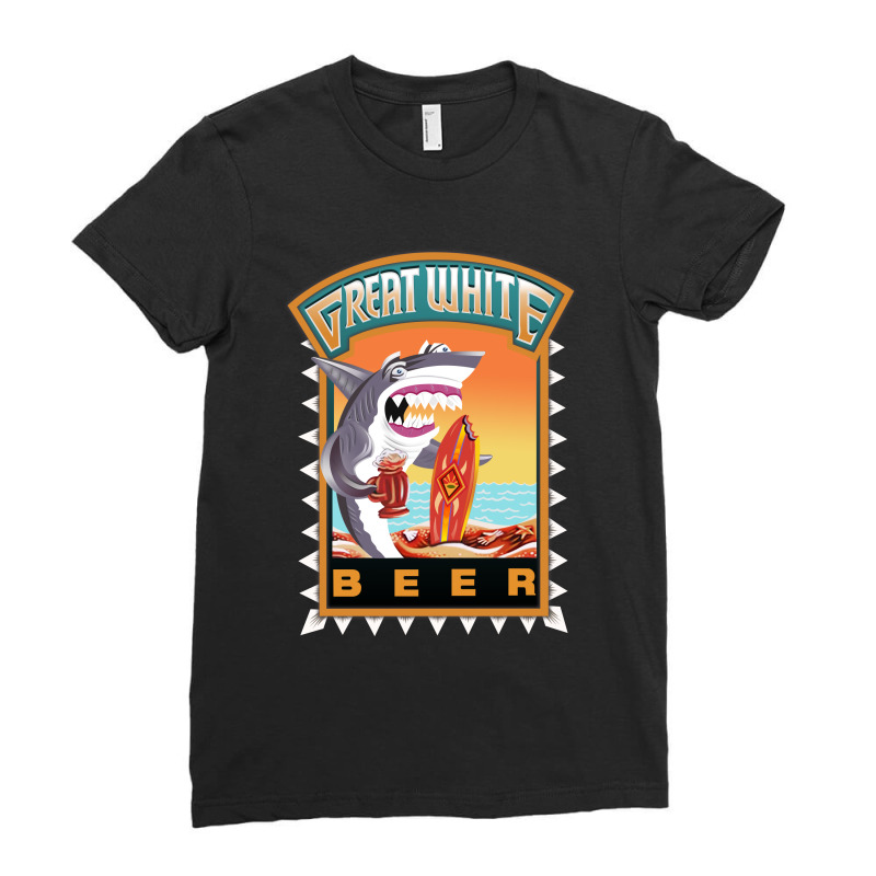 Great White Beer Ladies Fitted T-shirt | Artistshot