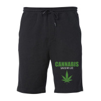 Cannabis Saved My Life Fleece Short | Artistshot