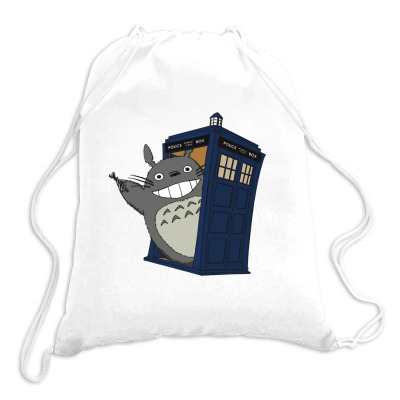 Totoro Meets The Tardis Drawstring Bags Designed By Simponie