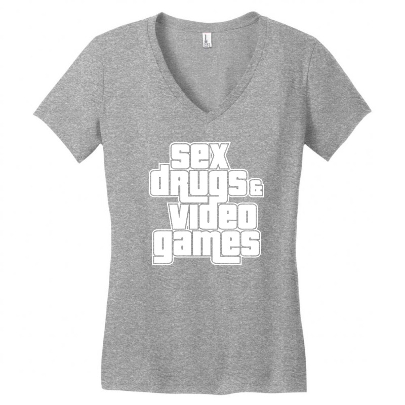 Sex Drugs And Video Games Women's V-Neck T-Shirt by Anma4547 | Artistshot