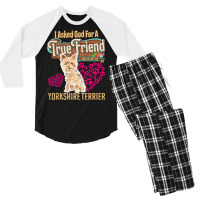 Yorkshire Terrier Owner Gift Yorkshire T  Shirt E N T  Shirt Men's 3/4 Sleeve Pajama Set | Artistshot