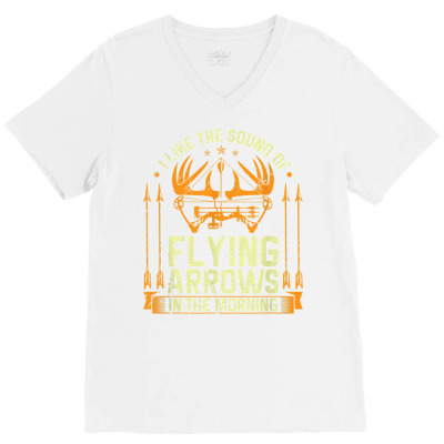 Compound Bow Hunter Archery Deer Hunting Bow And Arrow T Shirt V-neck Tee Designed By Bexarraeder