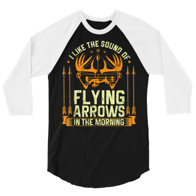Compound Bow Hunter Archery Deer Hunting Bow And Arrow T Shirt 3/4 Sleeve Shirt Designed By Bexarraeder