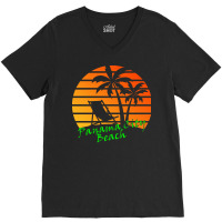 Outdoor T  Shirt Panama City Beach Retro Vintage Sunset T  Shirt V-neck Tee | Artistshot