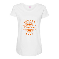 Summer Paradise Maternity Scoop Neck T-shirt | Artistshot