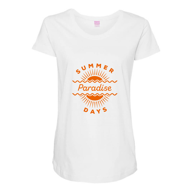 Summer Paradise Maternity Scoop Neck T-shirt | Artistshot