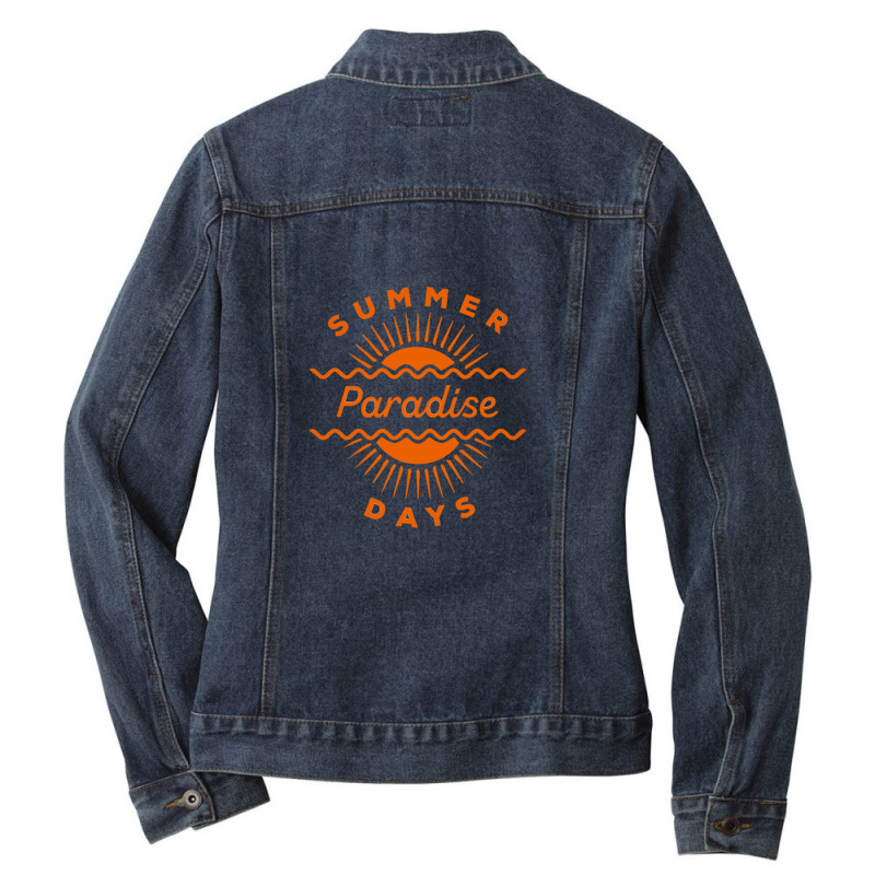 Summer Paradise Ladies Denim Jacket | Artistshot