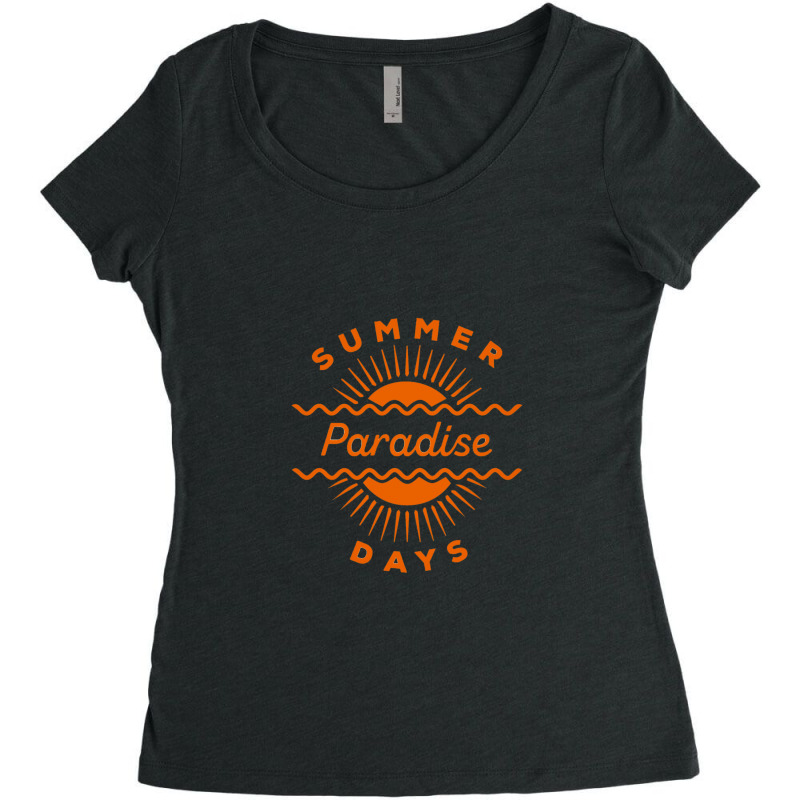 Summer Paradise Women's Triblend Scoop T-shirt | Artistshot