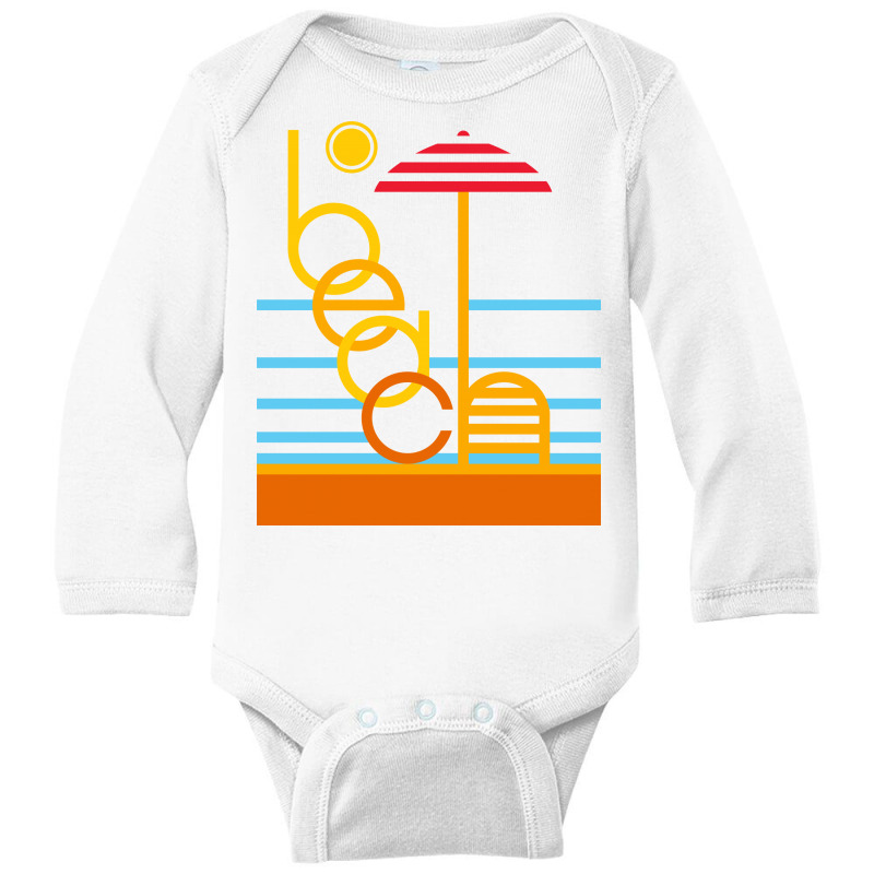 Beach Long Sleeve Baby Bodysuit by lents | Artistshot