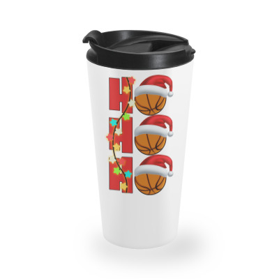 Basketball Ho Ho Ho Travel Mug Designed By Badaudesign