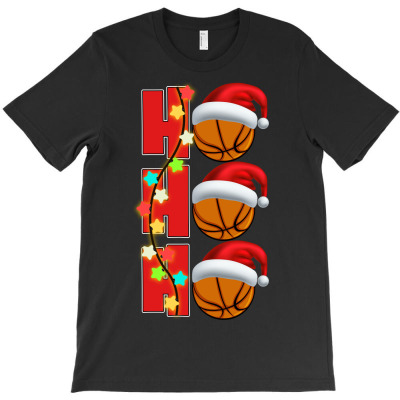 Basketball Ho Ho Ho T-shirt Designed By Badaudesign