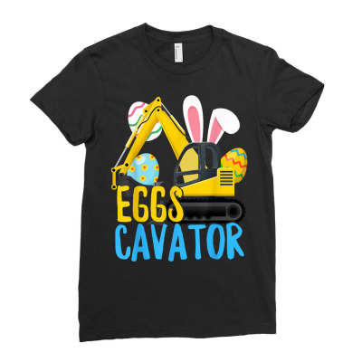 Eggscavator Shirt Toddler Kids Boys Happy Easter Excavator T Shirt Ladies Fitted T-shirt Designed By Lammy