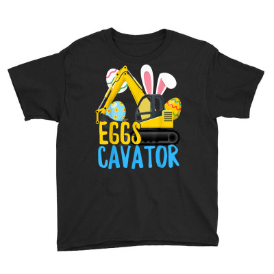 Eggscavator Shirt Toddler Kids Boys Happy Easter Excavator T Shirt Youth Tee Designed By Lammy