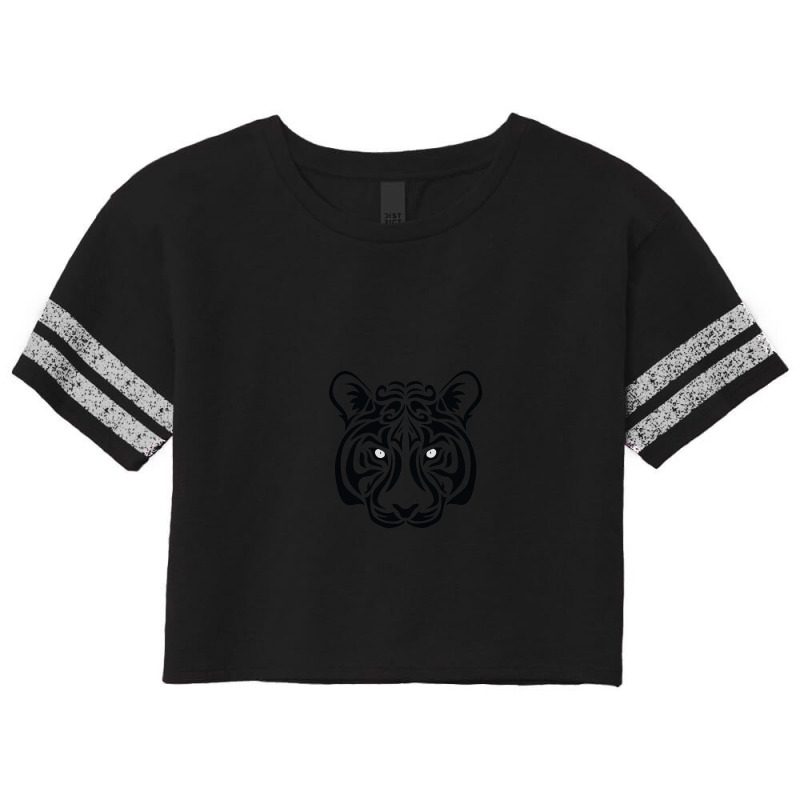 Tiger Head Vector Scorecard Crop Tee by Chiks | Artistshot