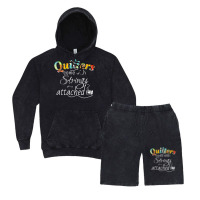 Funny Quilters Come With Strings Attached T Shirt Vintage Hoodie And Short Set | Artistshot
