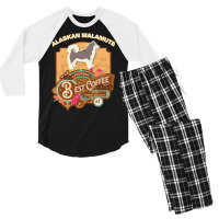 Mom T  Shirt Alaskan Malamute Best Coffee   Dog Owner Coffee Lover Gif Men's 3/4 Sleeve Pajama Set | Artistshot