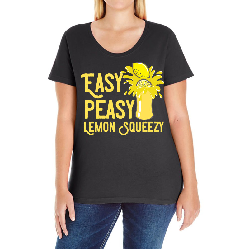 Lemon T  Shirt Easy Peasy Lemon Squeezy Summertime Lemonade Lover T  S Ladies Curvy T-Shirt by danielle22366 | Artistshot