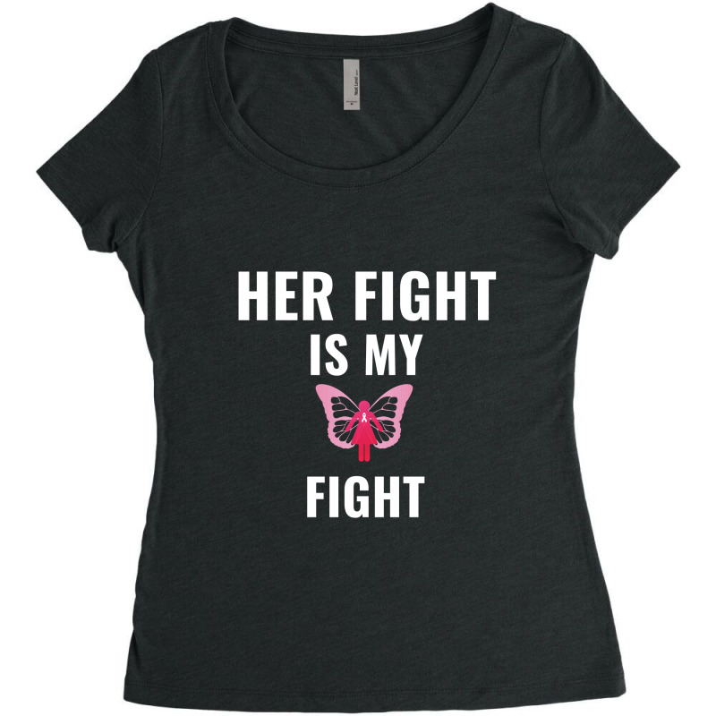 Her Fight Is My Fight White Women's Triblend Scoop T-shirt by Perfect Designers | Artistshot