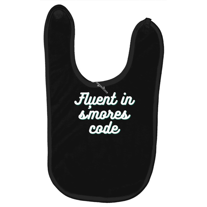 Fluent In S'mores Code White Baby Bibs | Artistshot