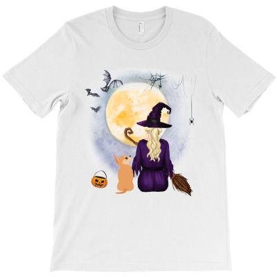 Chihuahua  Dog  & Witch Hanging Witch Broom Best Friends Halloween Dog T-shirt Designed By Nguyen Dang Nam