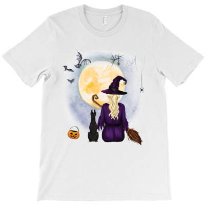 Doberman  Dog  & Witch Hanging Witch Broom Best Friends Halloween Dog T-shirt Designed By Nguyen Dang Nam