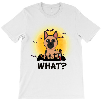 What! Halloween German Shepherd Dog What Funny Killer Dog Halloween Co T-shirt Designed By Nguyen Dang Nam