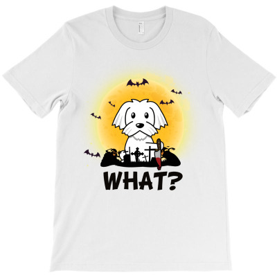 What! Halloween Yorkshire Terrier What Funny Killer Dog Halloween Cost T-shirt Designed By Nguyen Dang Nam