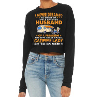 A Super Cool Husband Of A Freaking Awesome Crazy Spoiled Camping Lady Cropped Sweater | Artistshot