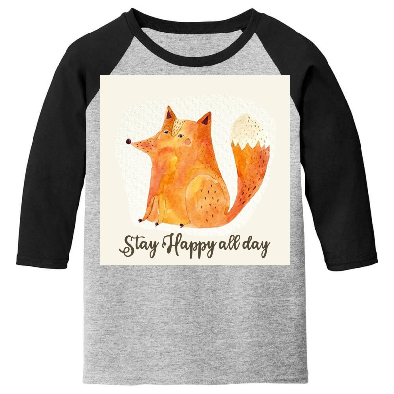 Stay Happy Youth 3/4 Sleeve by Artango | Artistshot