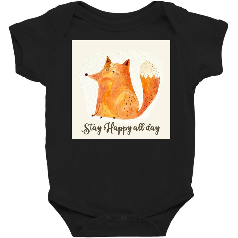 Stay Happy Baby Bodysuit by Artango | Artistshot