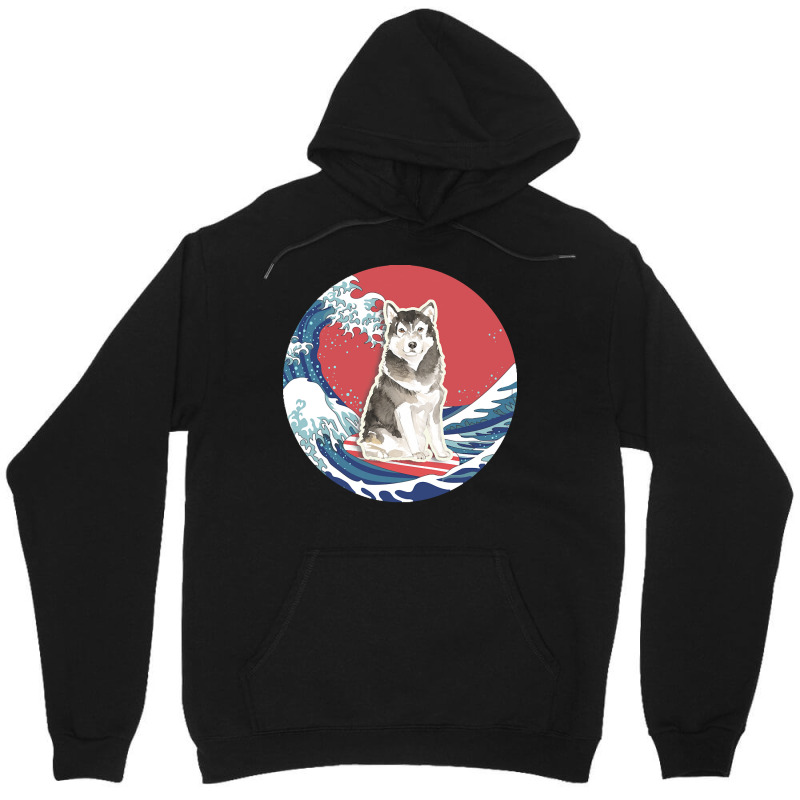 Alaskan Malamute T  Shirt Alaskan Malamute Gifts   Ocean Waves Surfing Unisex Hoodie | Artistshot